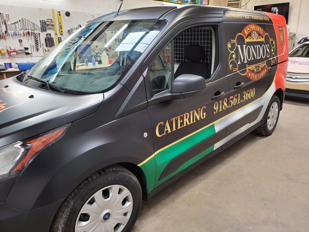 Mondos Tulsa Matte Finish Van Wrap & Design